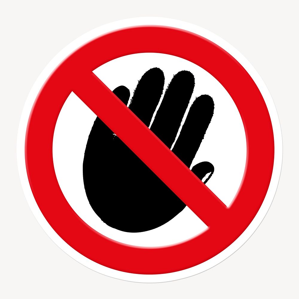 No hand forbidden sign graphic