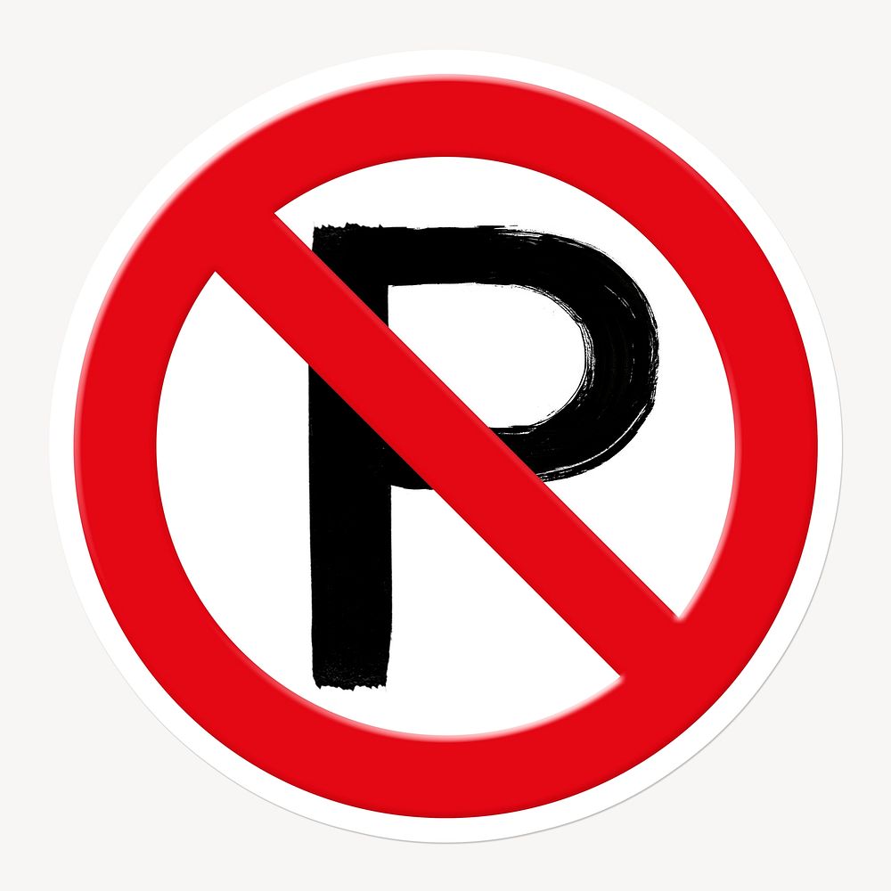 No parking forbidden sign graphic