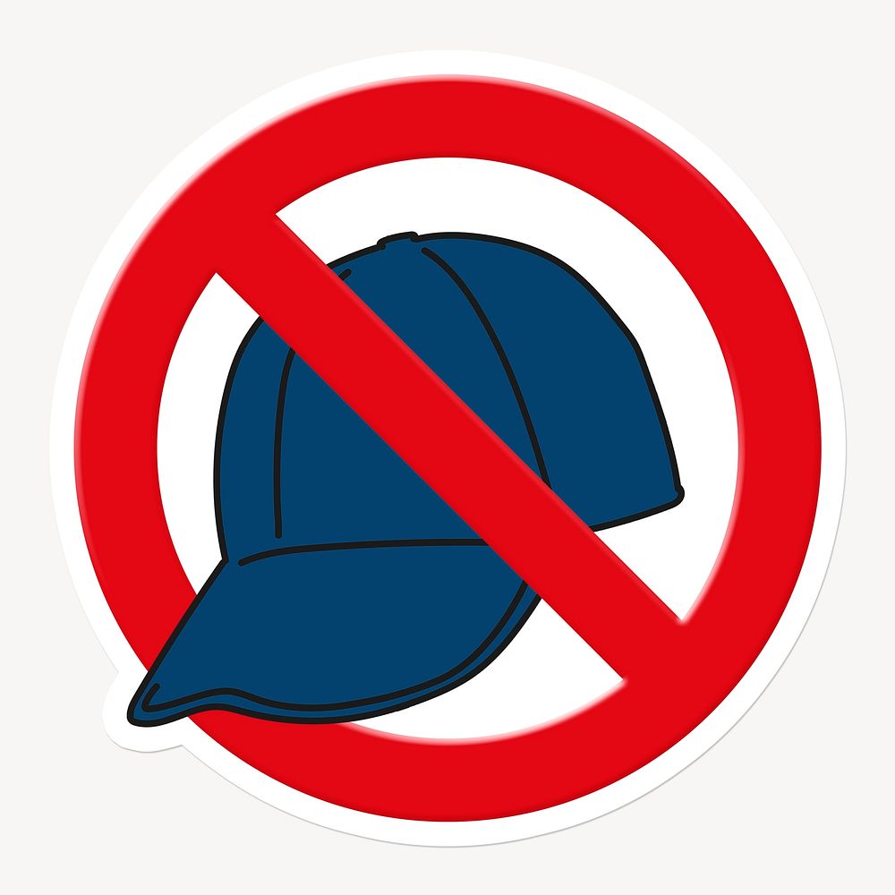 Prohibited sign no cap symbol psd