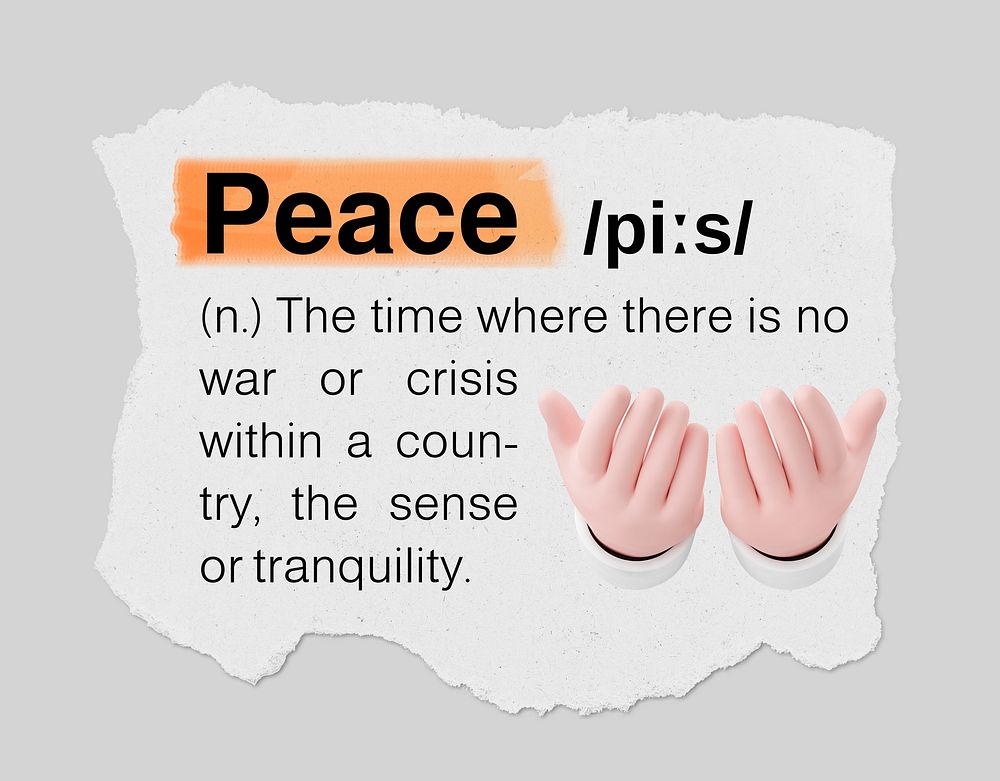 peace-definition-torn-dictionary-word-free-photo-rawpixel