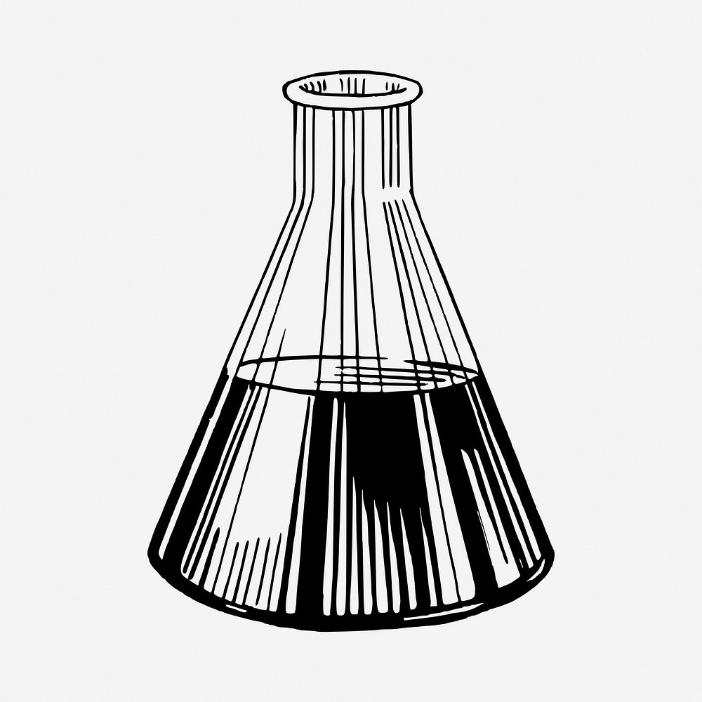 Flask drawing, vintage illustration. Free Free Photo rawpixel