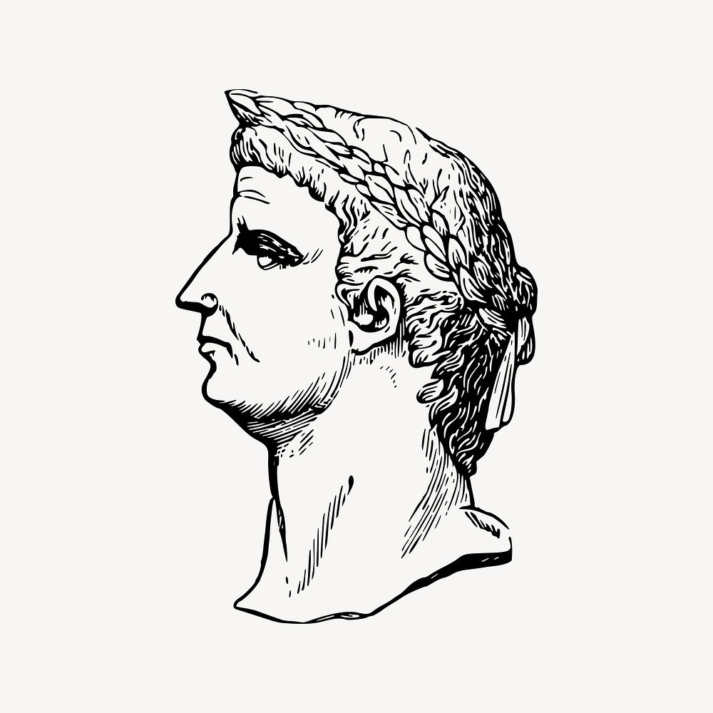 Claudius, Roman Emperor drawing, vintage illustration vector. Free public domain CC0 image.