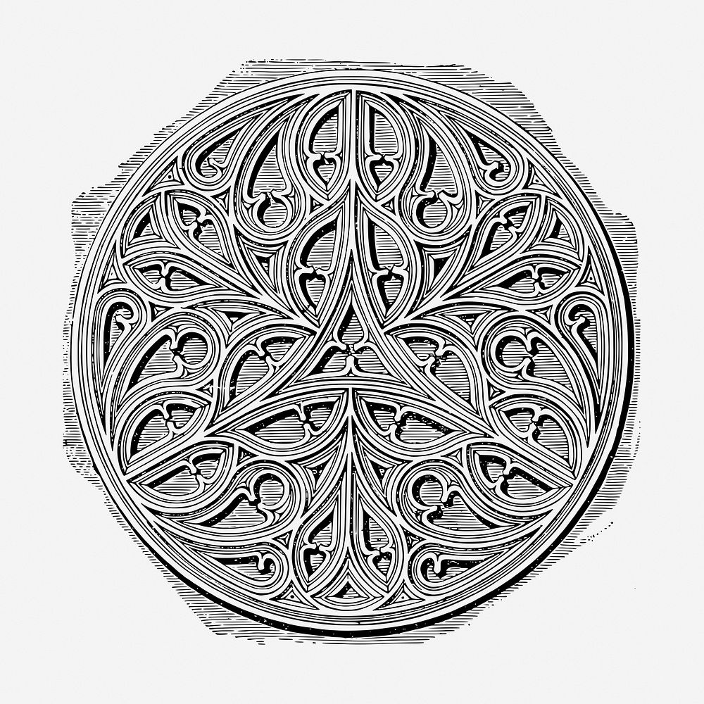 Celtic badge vintage illustration. Free public domain CC0 image.
