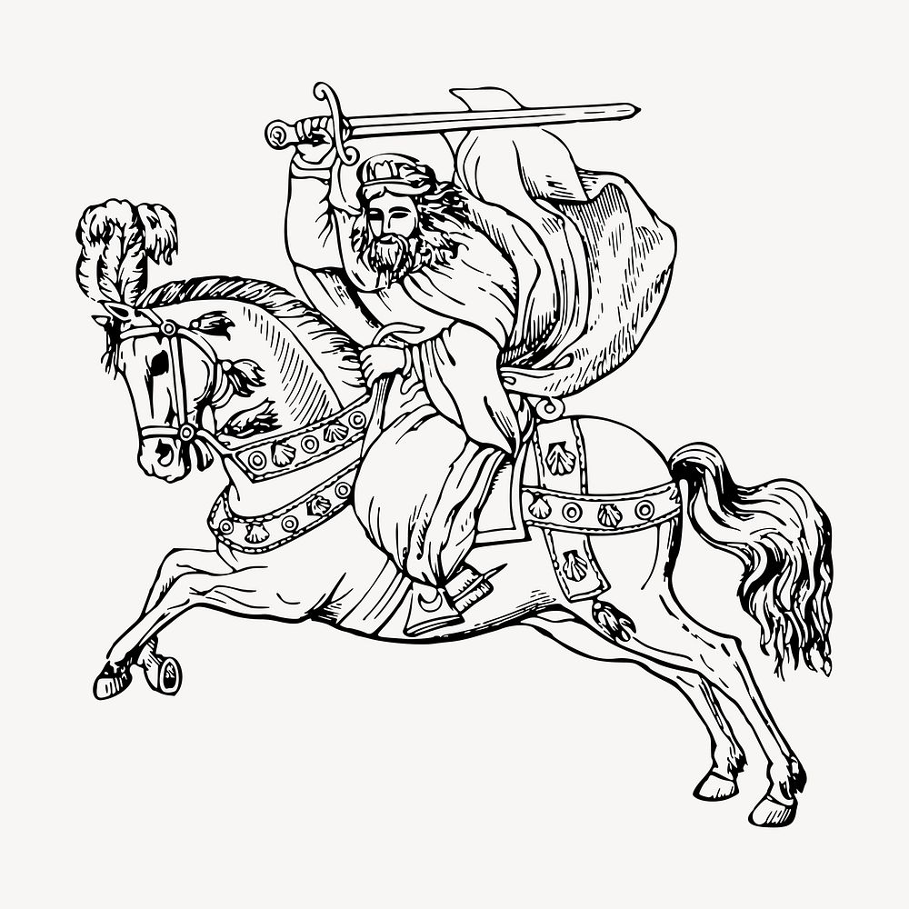 St James the Great clipart, vintage hand drawn vector. Free public domain CC0 image.