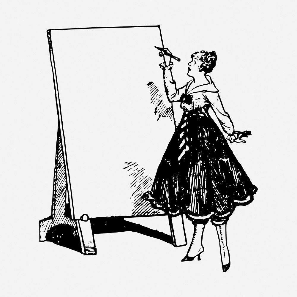 Blank board vintage illustration. Free public domain CC0 image.