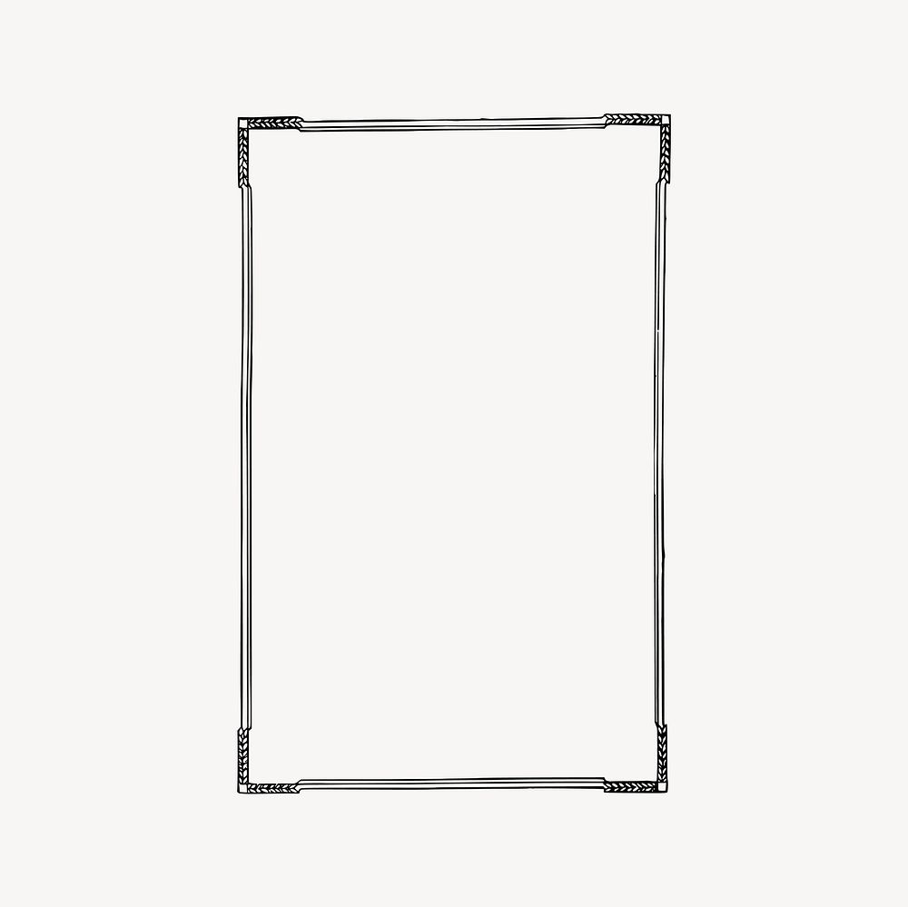 Basic frame clipart, drawing illustration vector. Free public domain CC0 image.