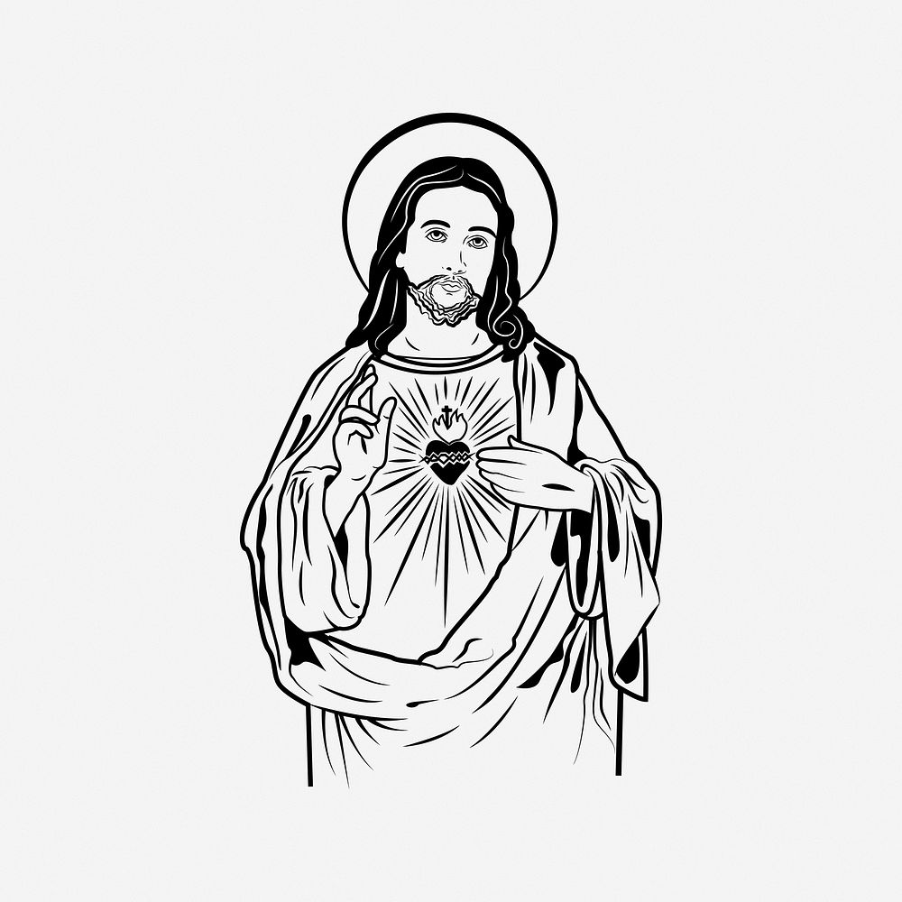 Jesus Outline Vector Art Icons and Graphics for Free Download