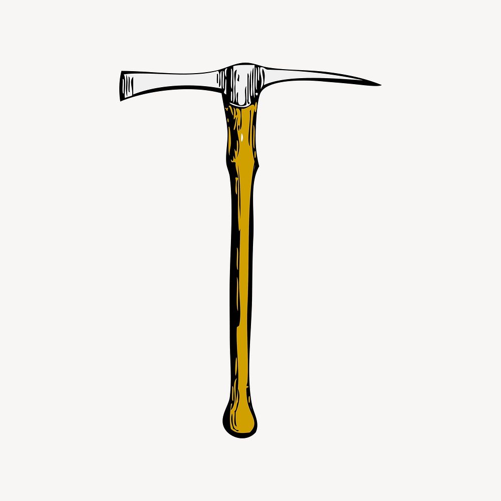 Pickaxe clipart, vintage illustration vector. Free public domain CC0 image.