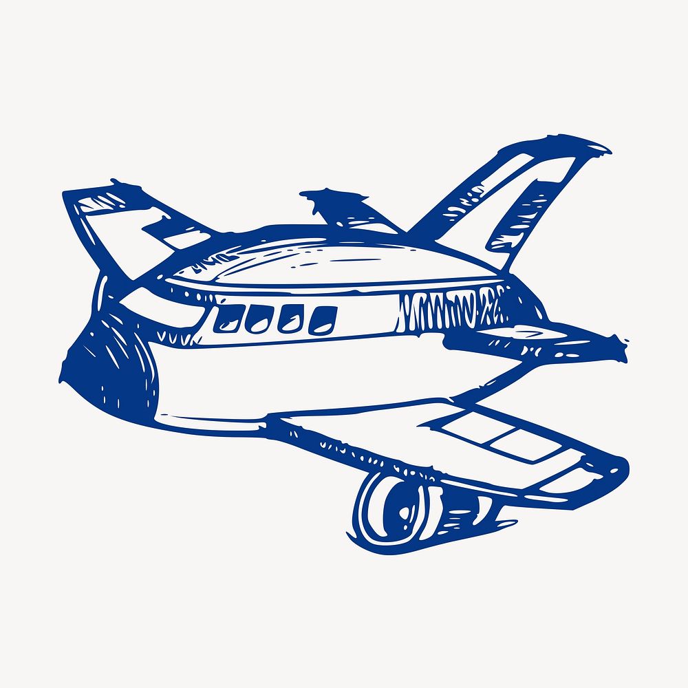 Airplane, vehicle illustration. Free public domain CC0 image