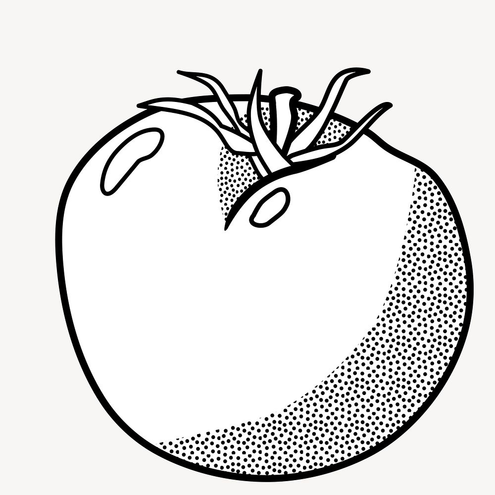 Tomato clipart, vegetable illustration vector. Free public domain CC0 image