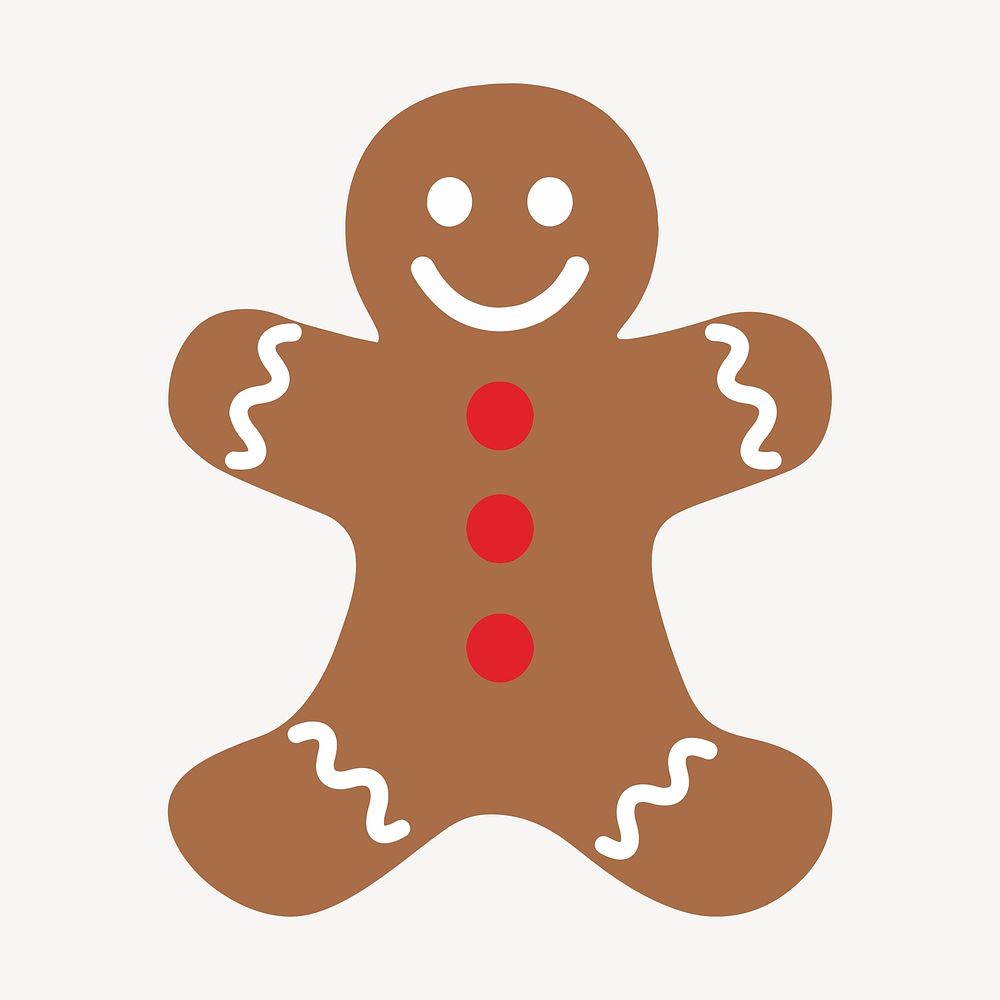 Gingerbread clipart, food illustration vector. Free public domain CC0 image