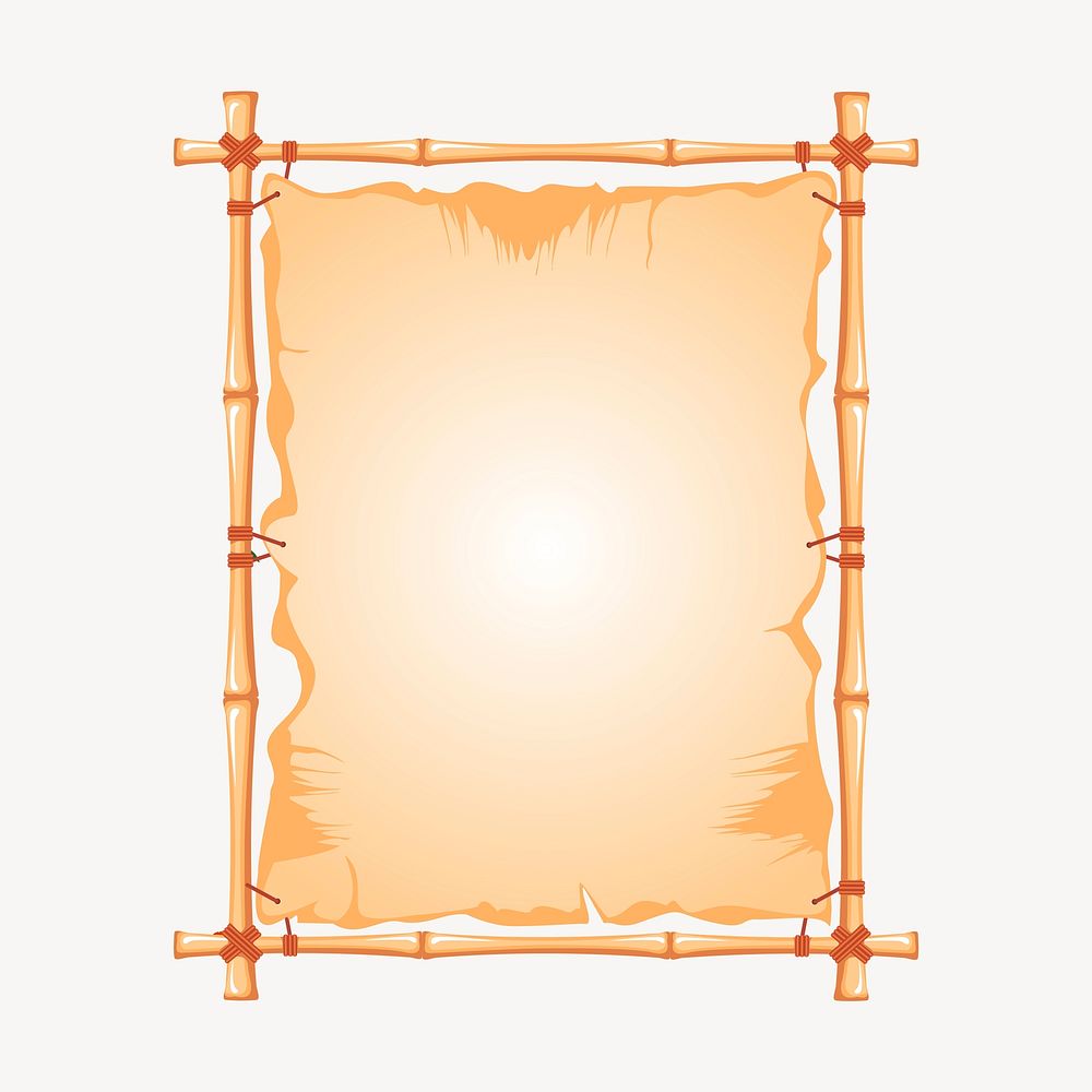 Bamboo frame clipart, illustration vector. Free public domain CC0 image.