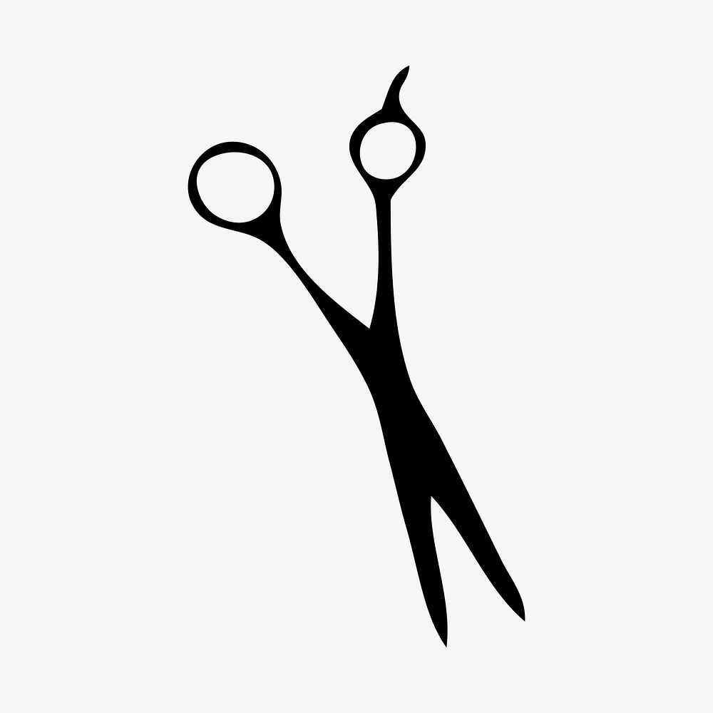 Scissors silhouette clipart, salon tool illustration vector. Free public domain CC0 image