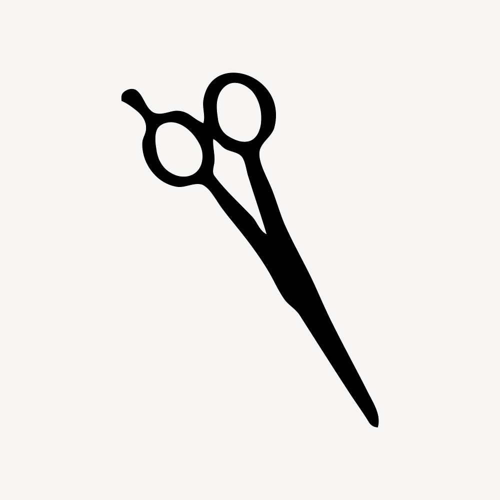 Scissors silhouette clipart, salon tool illustration vector. Free public domain CC0 image