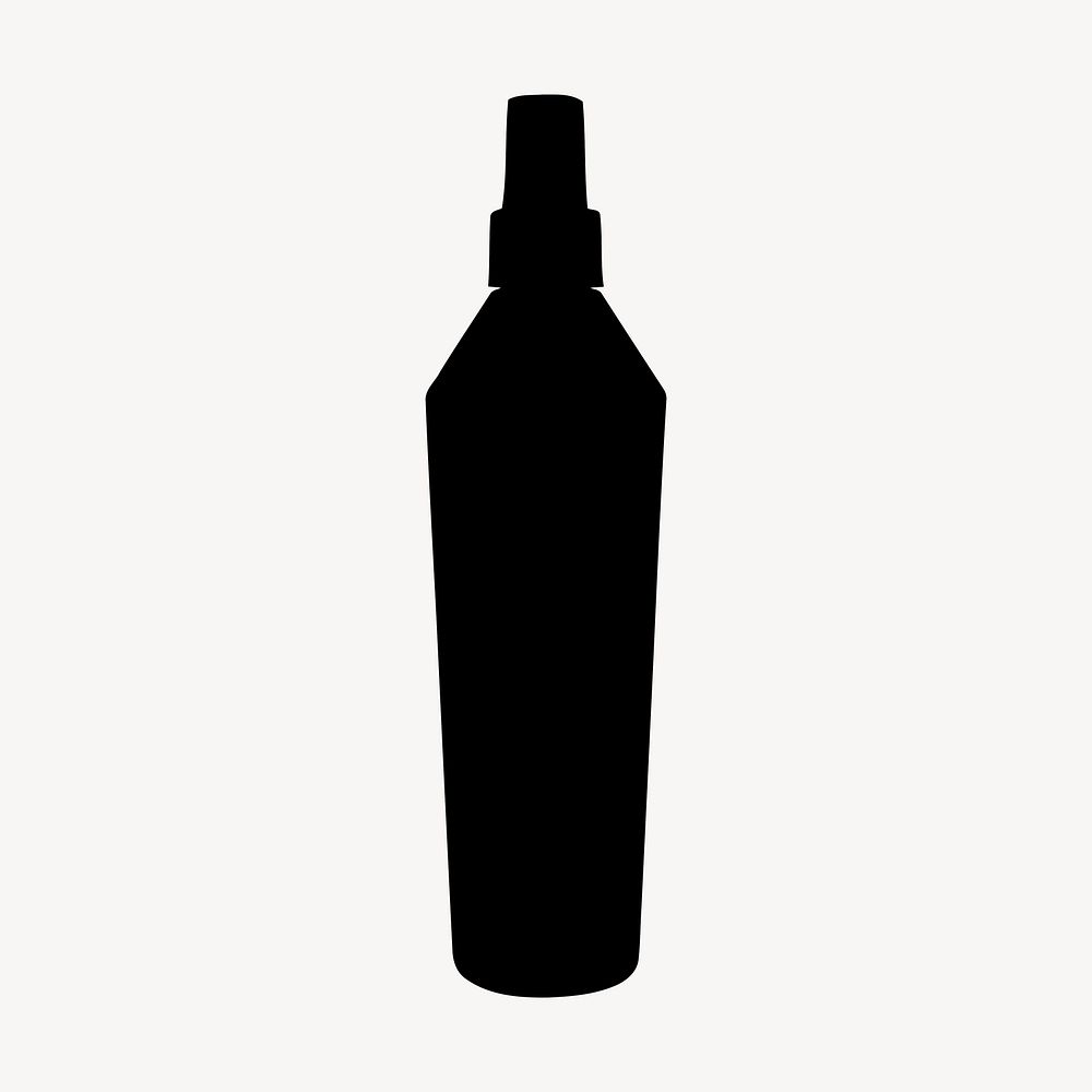Spray bottle silhouette clipart, salon tool illustration vector. Free public domain CC0 image