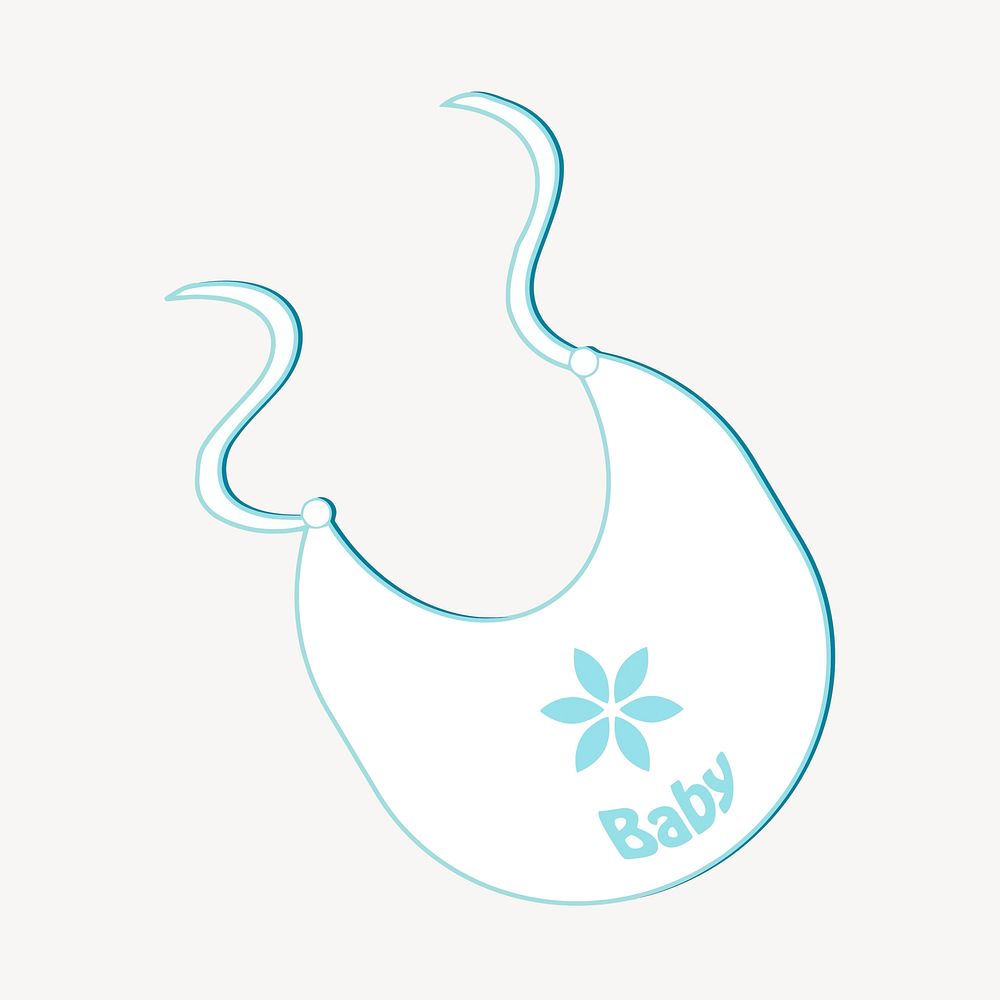 Baby bib, care equipment illustration. Free public domain CC0 image