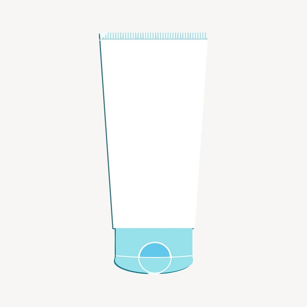 Cream bottle clipart, care equipment illustration vector. Free public domain CC0 image