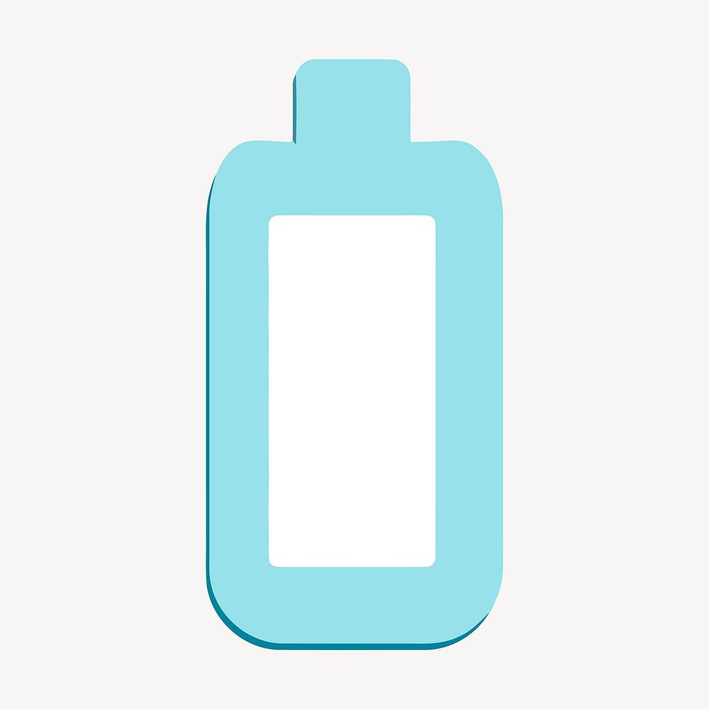 Baby wash bottle clipart, care equipment illustration vector. Free public domain CC0 image