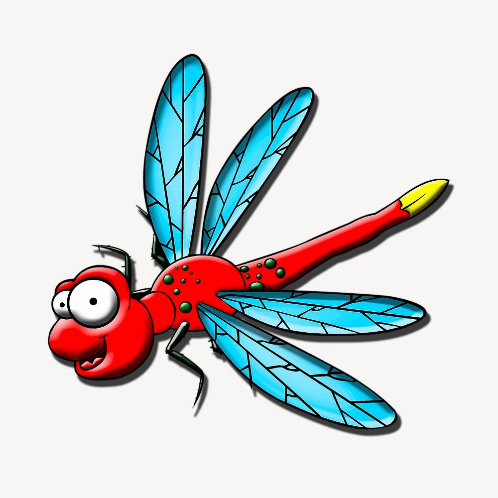Dragonfly clipart, animal illustration vector. Free public domain CC0 image