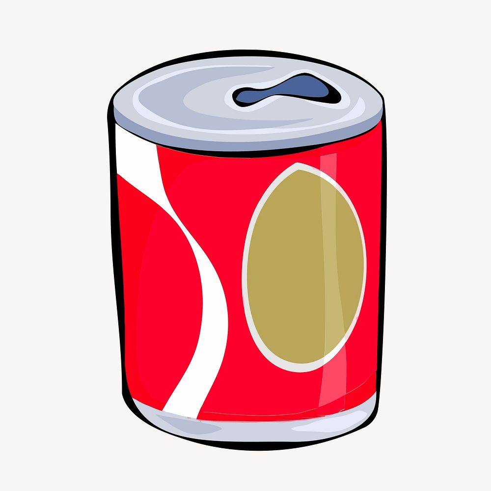 Soda can, drinks illustration. Free public domain CC0 image