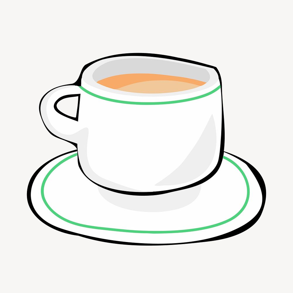 Coffee cup, drinks illustration. Free public domain CC0 image