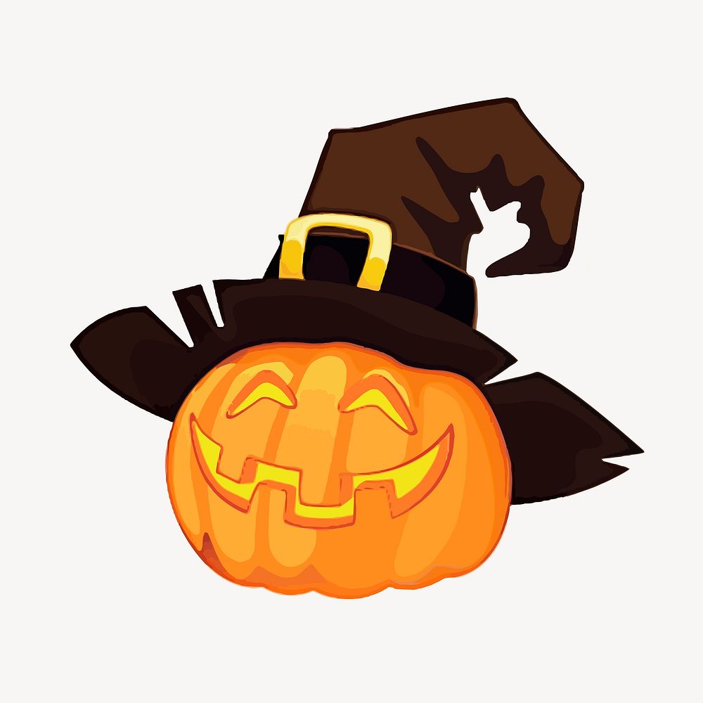 Halloween pumpkin clipart, festive illustration psd. Free public domain CC0 image