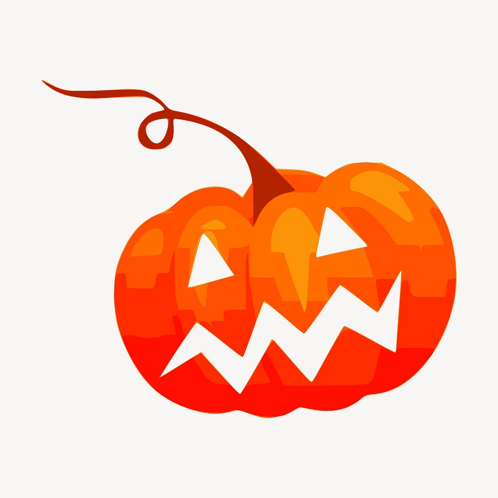 Halloween pumpkin clipart, festive illustration vector. Free public domain CC0 image