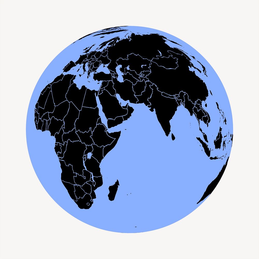 Globe clipart, environment illustration vector. Free public domain CC0 image