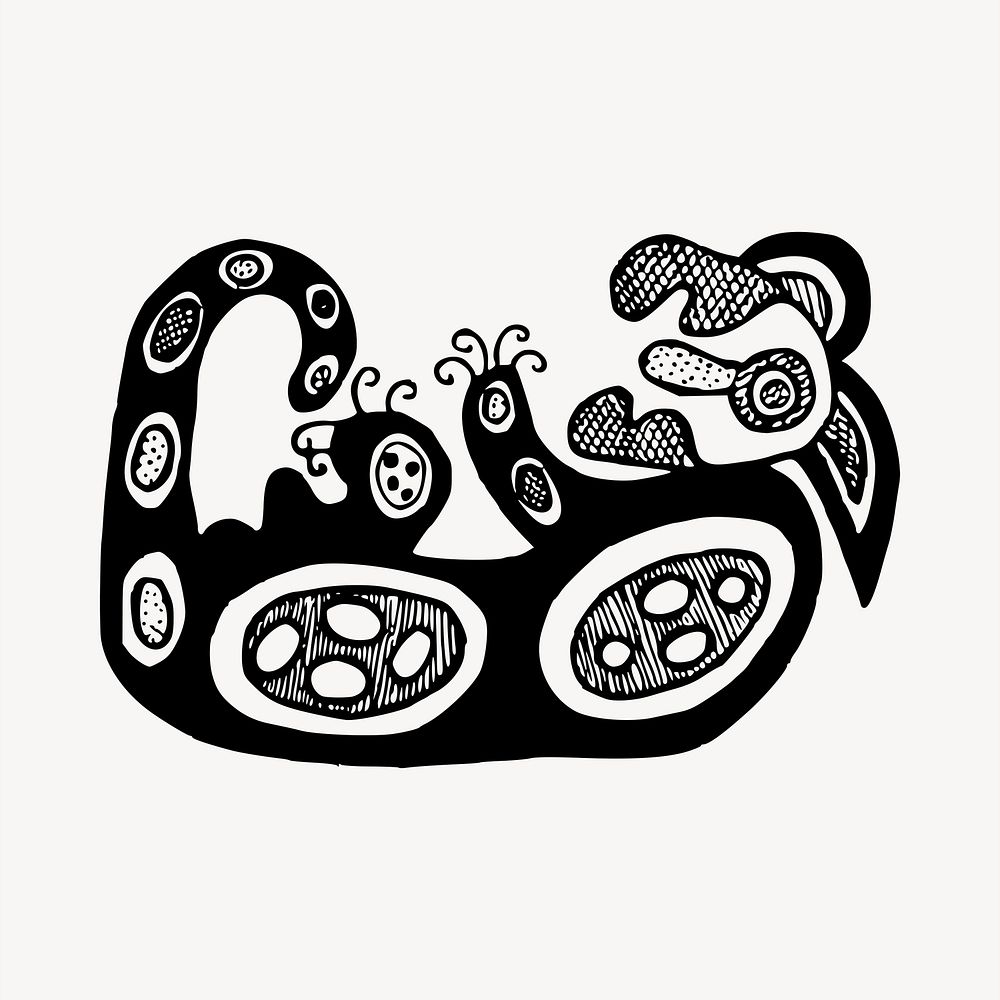 Aboriginal shape clipart, illustration vector. Free public domain CC0 image