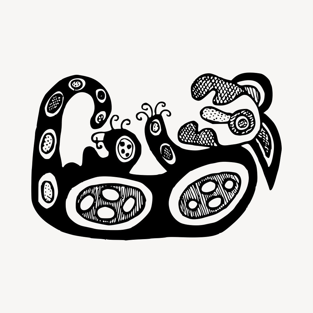 Aboriginal illustration. Free public domain CC0 image