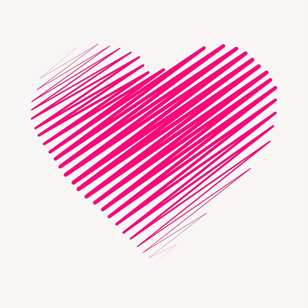 Pink heart, Valentine's celebration illustration. Free public domain CC0 image