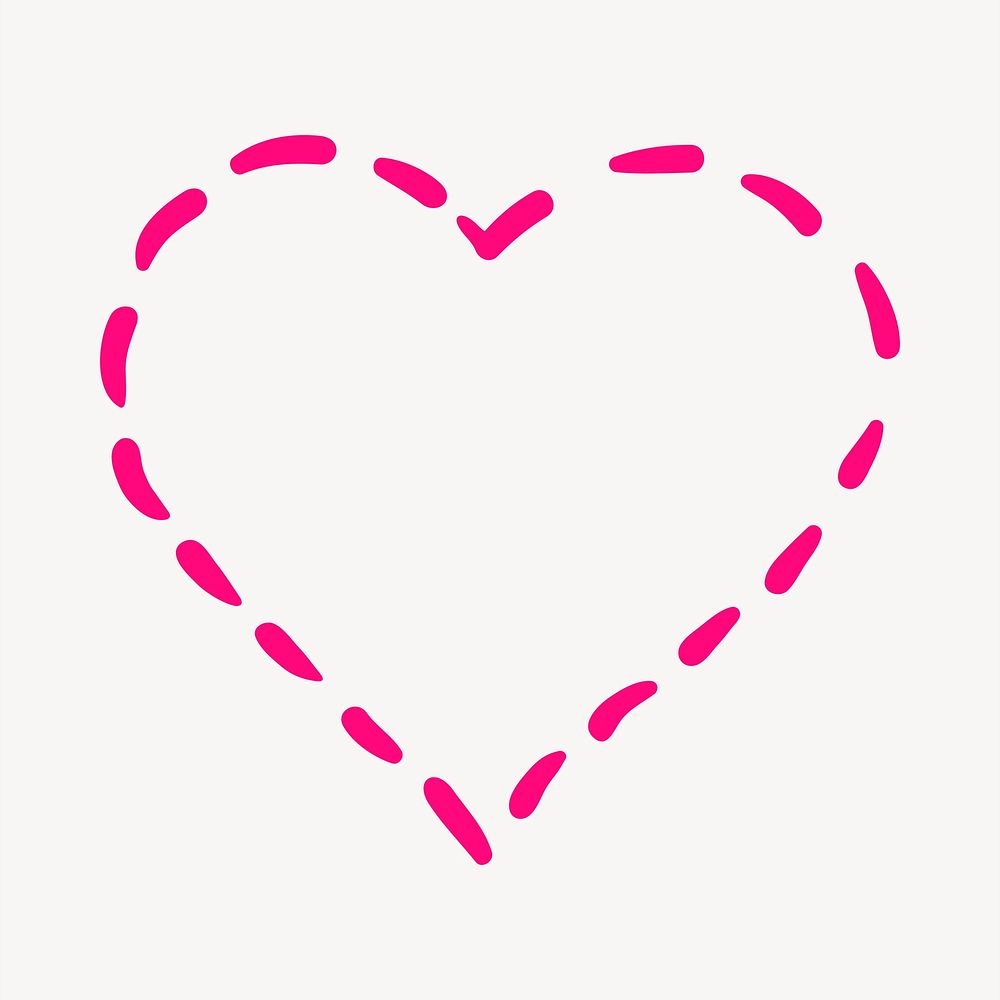 Pink heart clipart, Valentine's celebration illustration psd. Free public domain CC0 image