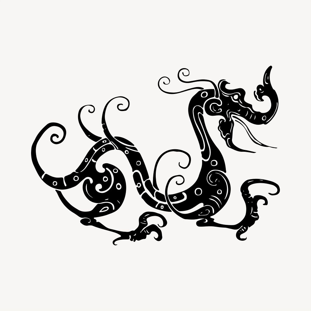 Dragon, animal illustration. Free public domain CC0 image