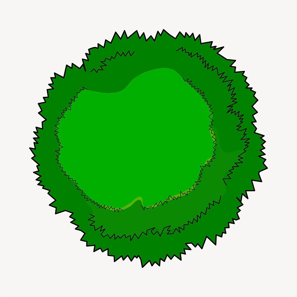 Tree top view clipart, botanical illustration vector. Free public domain CC0 image