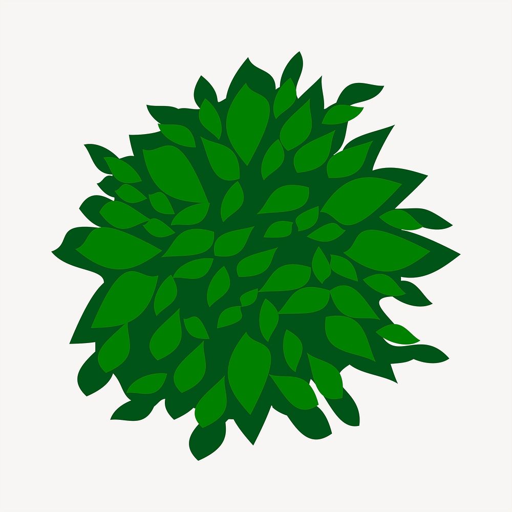 Bush top view clipart, botanical | Free Vector - rawpixel