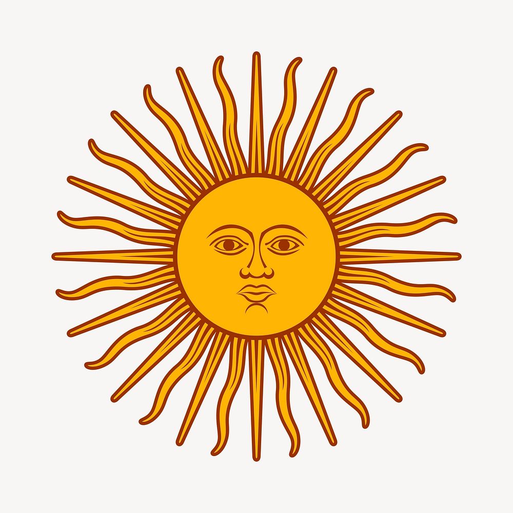 Sun clipart, illustration vector. Free public domain CC0 image.