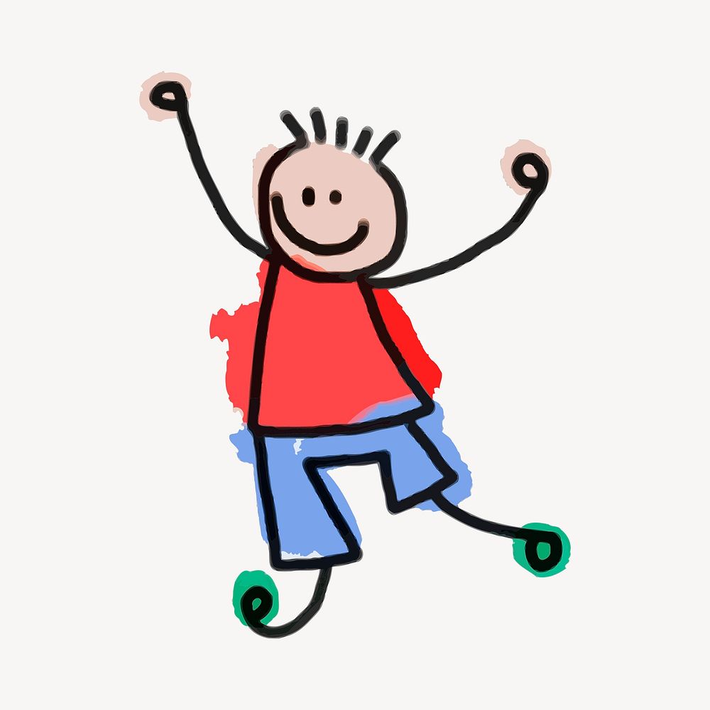 Boy doodle clipart vector. Free public domain CC0 image