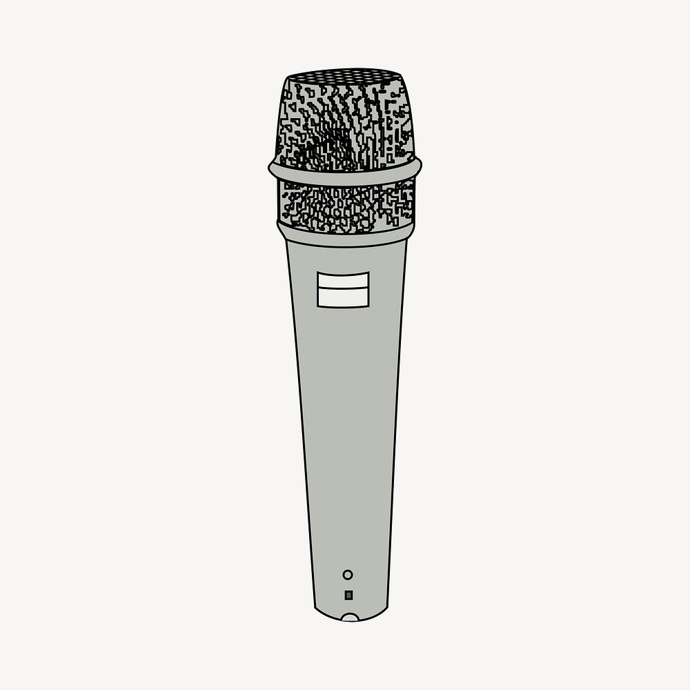 Microphone clipart, music illustration vector. Free public domain CC0 image