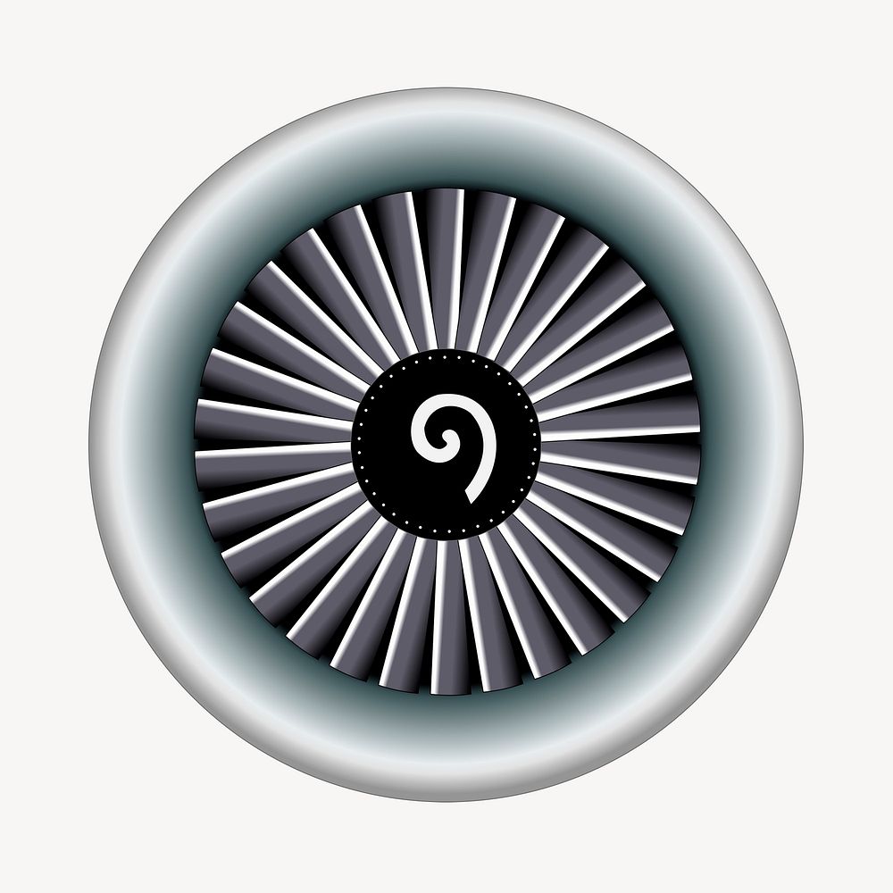 Jet engine clipart, aircraft illustration vector. Free public domain CC0 image