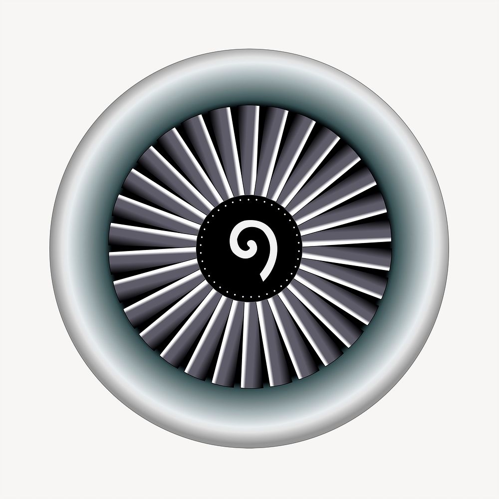 Jet engine illustration. Free public domain CC0 image