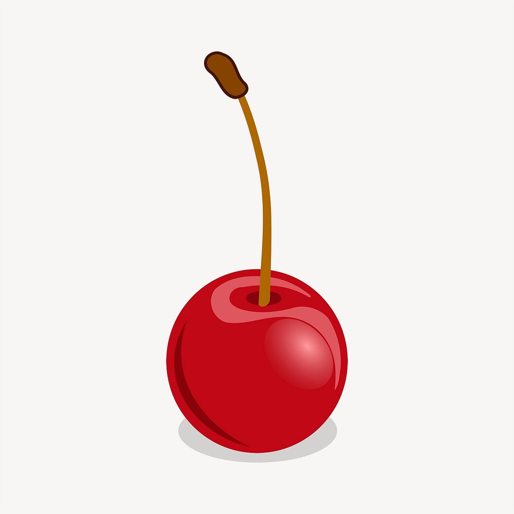 Cherry clipart, fruit illustration psd. Free public domain CC0 image