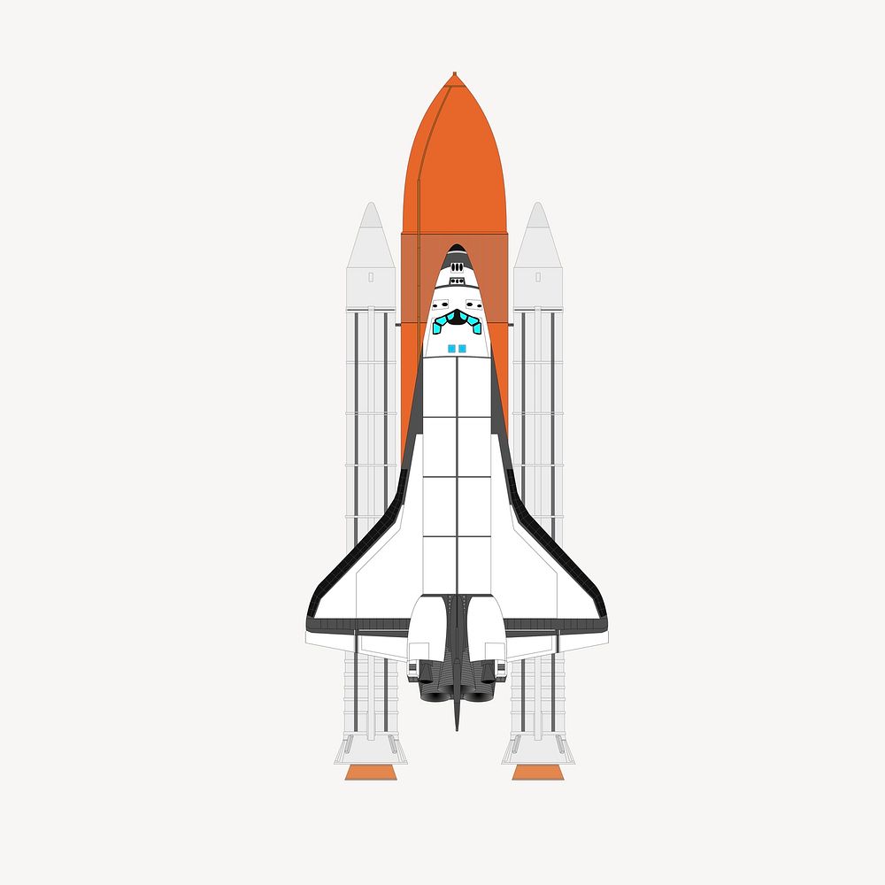 Spaceship clipart, vehicle illustration vector. Free public domain CC0 image