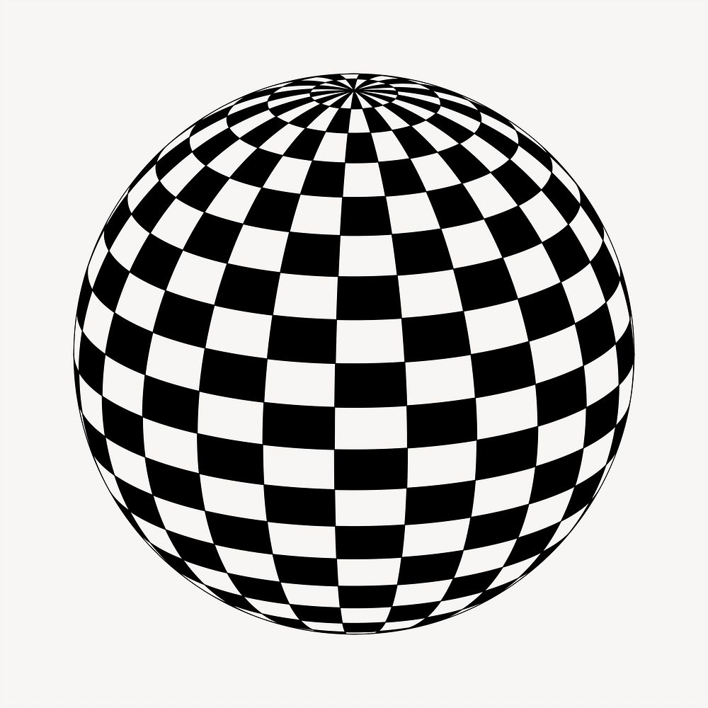 Patterned ball illustration. Free public domain CC0 image