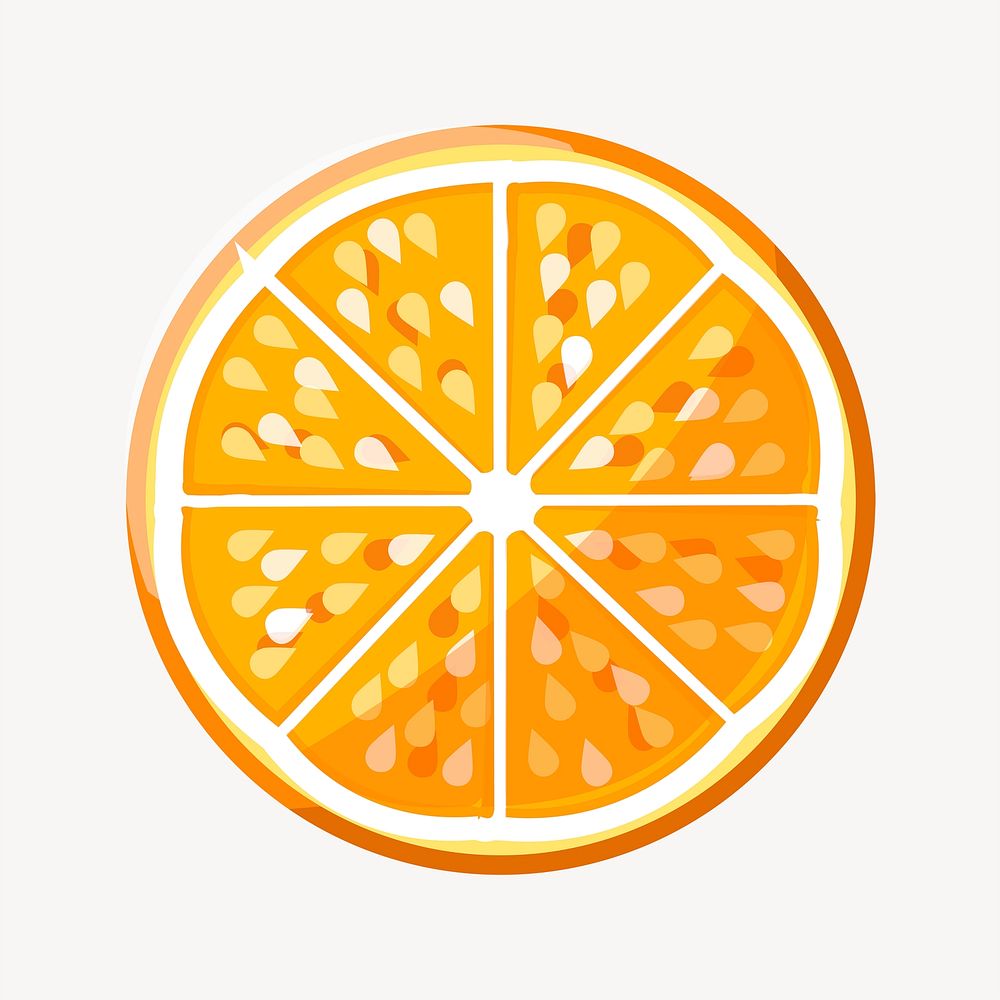 Orange illustration. Free public domain CC0 image.