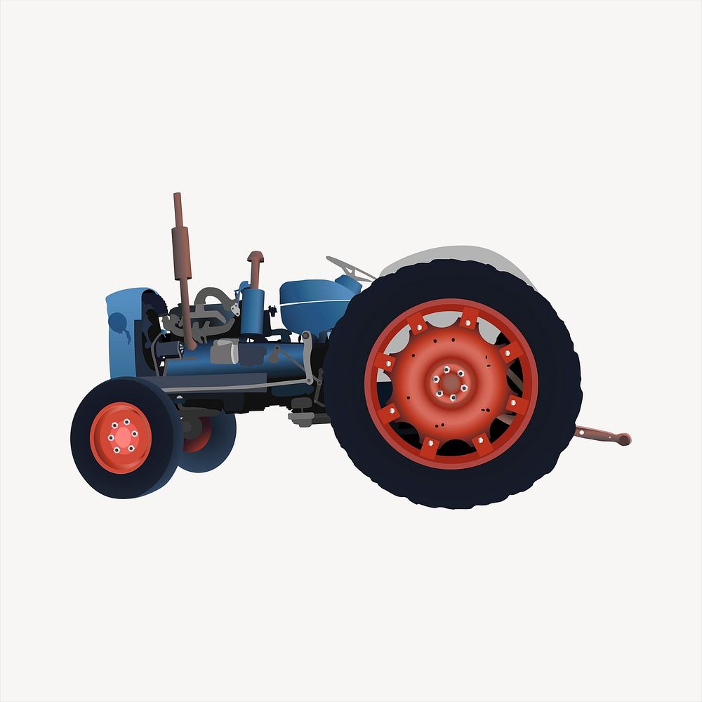 Tractor, vehicle illustration. Free public domain CC0 image