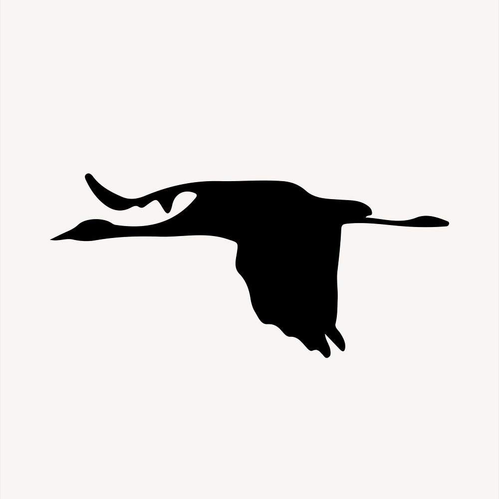 Bird silhouette clipart, animal illustration vector. Free public domain CC0 image