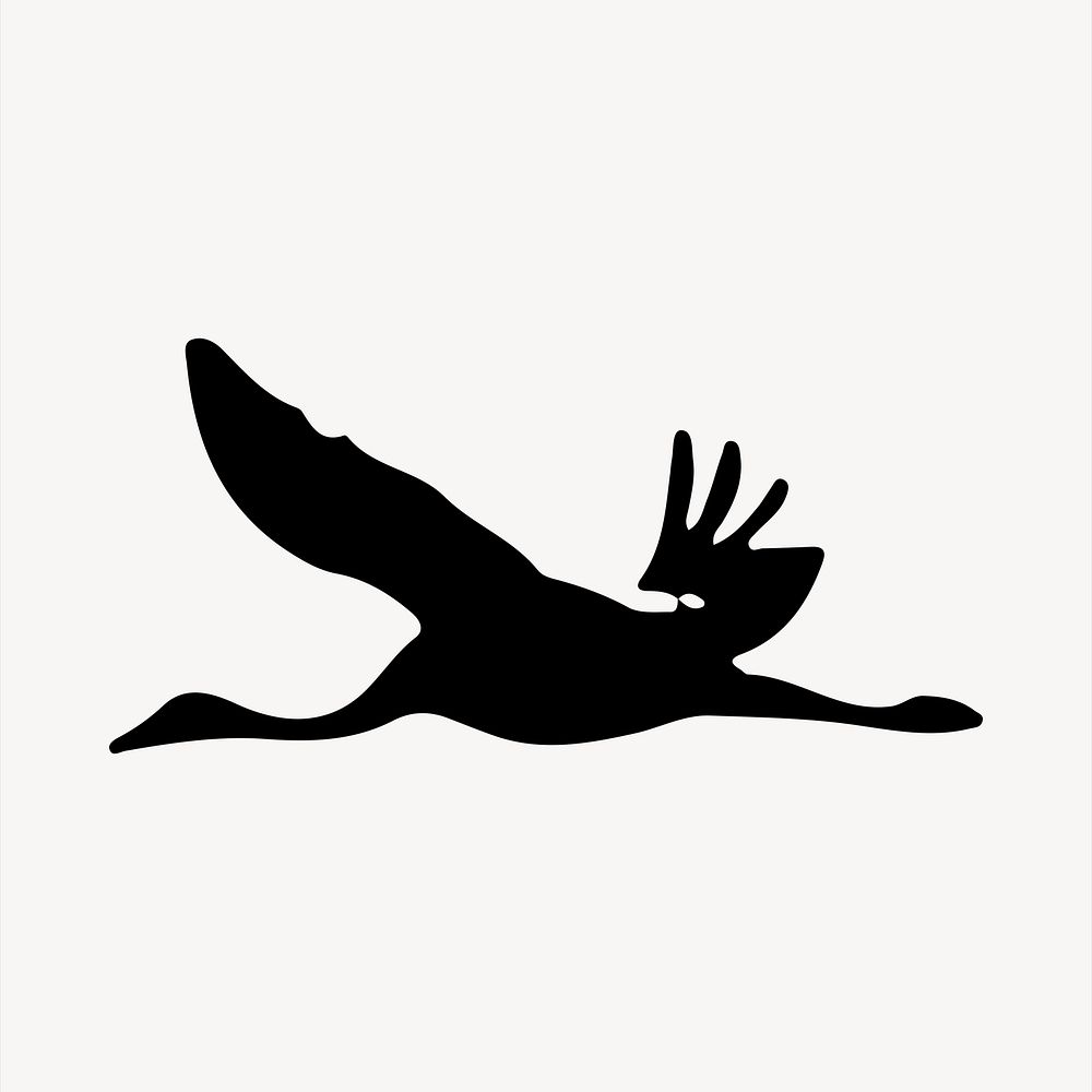 Bird silhouette, animal illustration. Free public domain CC0 image