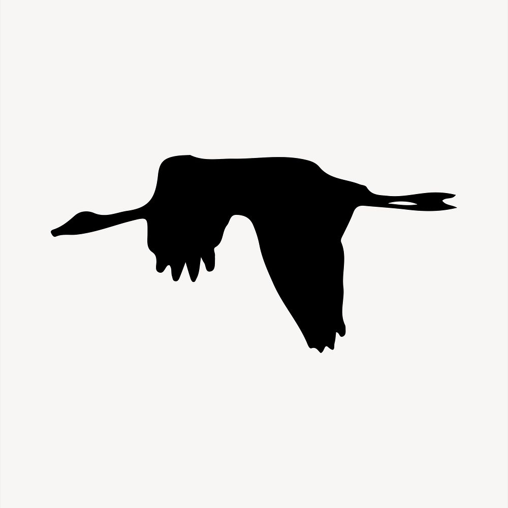 Bird silhouette clipart, animal illustration vector. Free public domain CC0 image