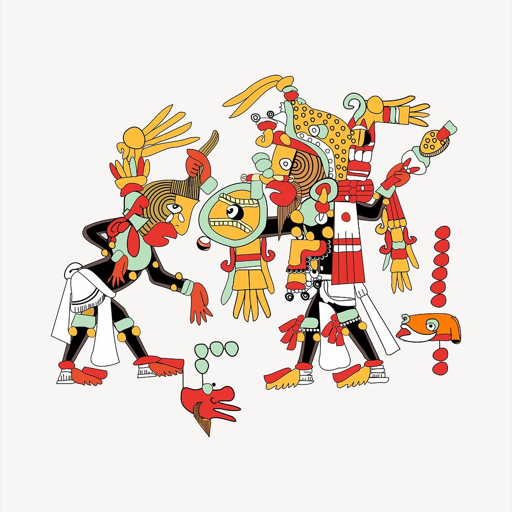 Mixtec culture  illustration. Free public domain CC0 image