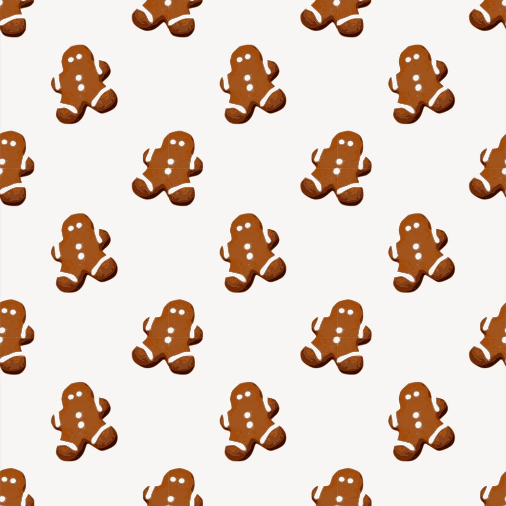 Gingerbread pattern clipart, food illustration vector. Free public domain CC0 image